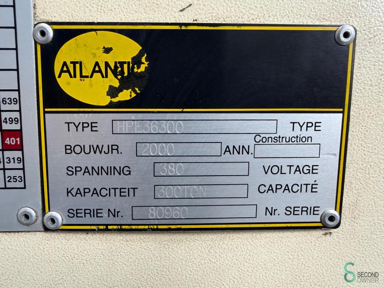 Atlantic HPE 36300, 300t 3600mm MET11.555 51 19477